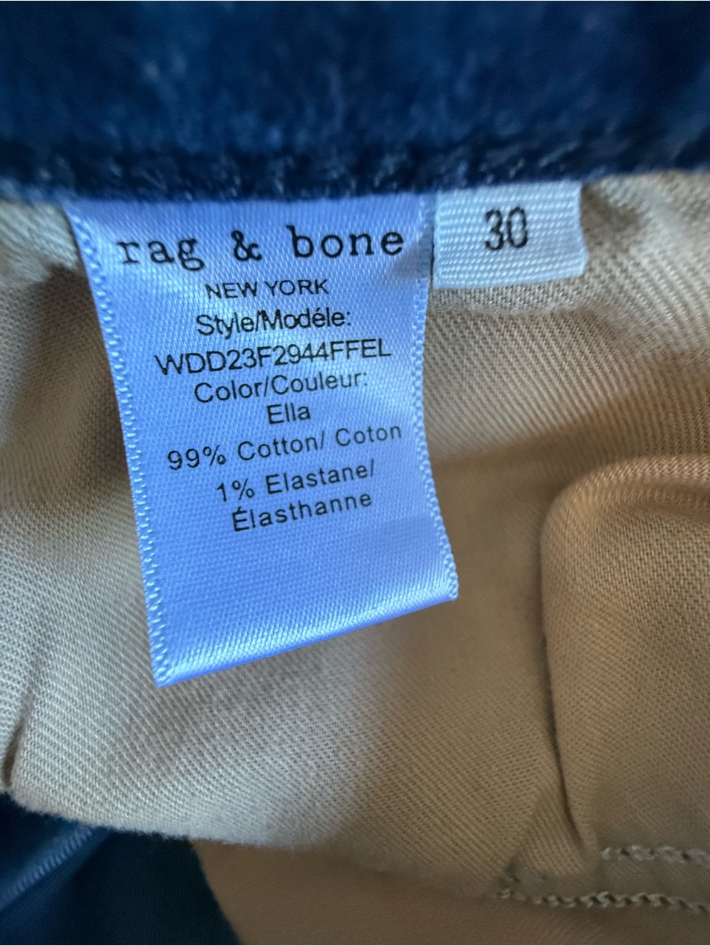 Rag & Bone Wren High Rise Slim Straight Jeans Ella Size 30 - Picture 8 of 9